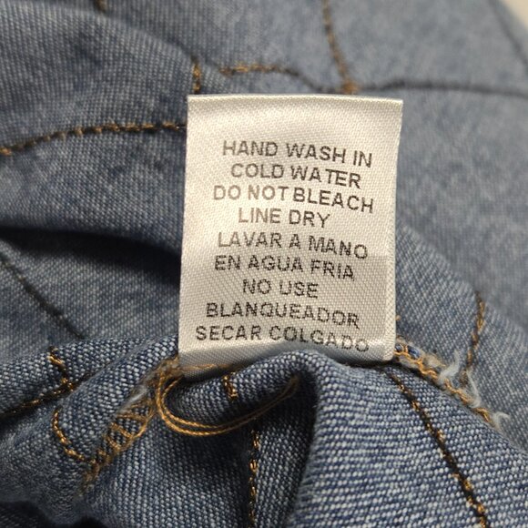 Entro Quilted Denim Button Up Shirt Women’s Western Vintage Vibe Casual S - Picture 7 of 12